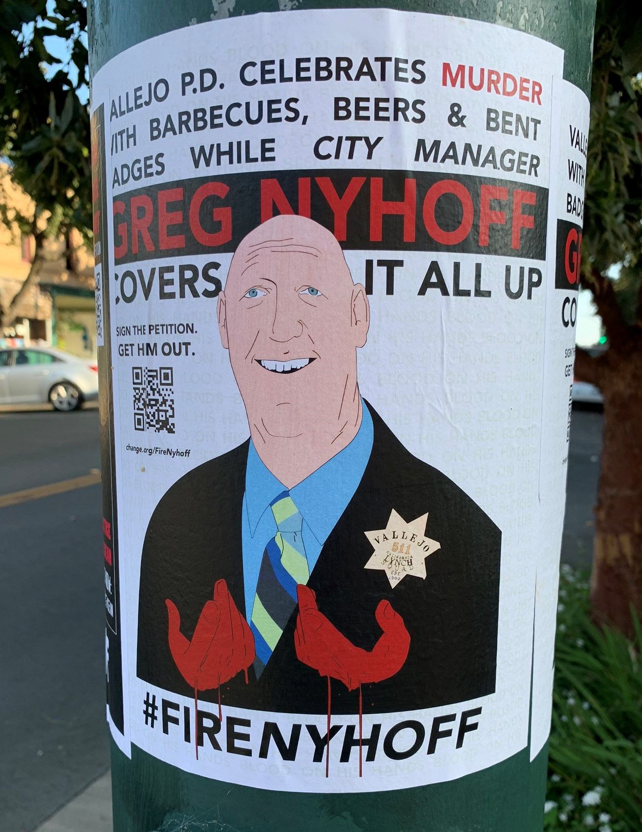 New posters are plastered around Vallejo calling for city manager to be fired