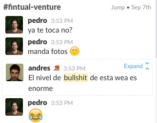 Nuestra conversación por Slack