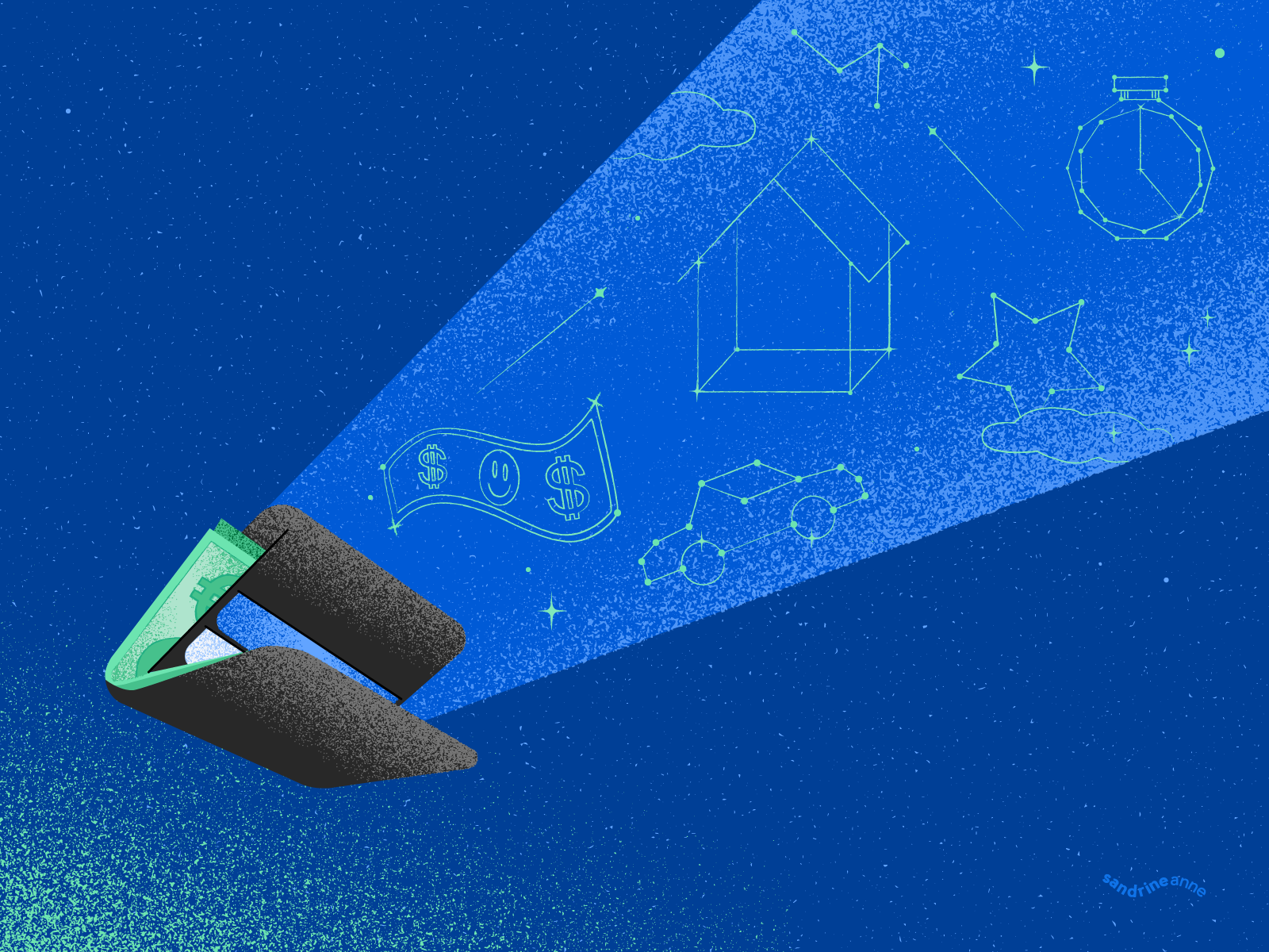 ilustración de billetera