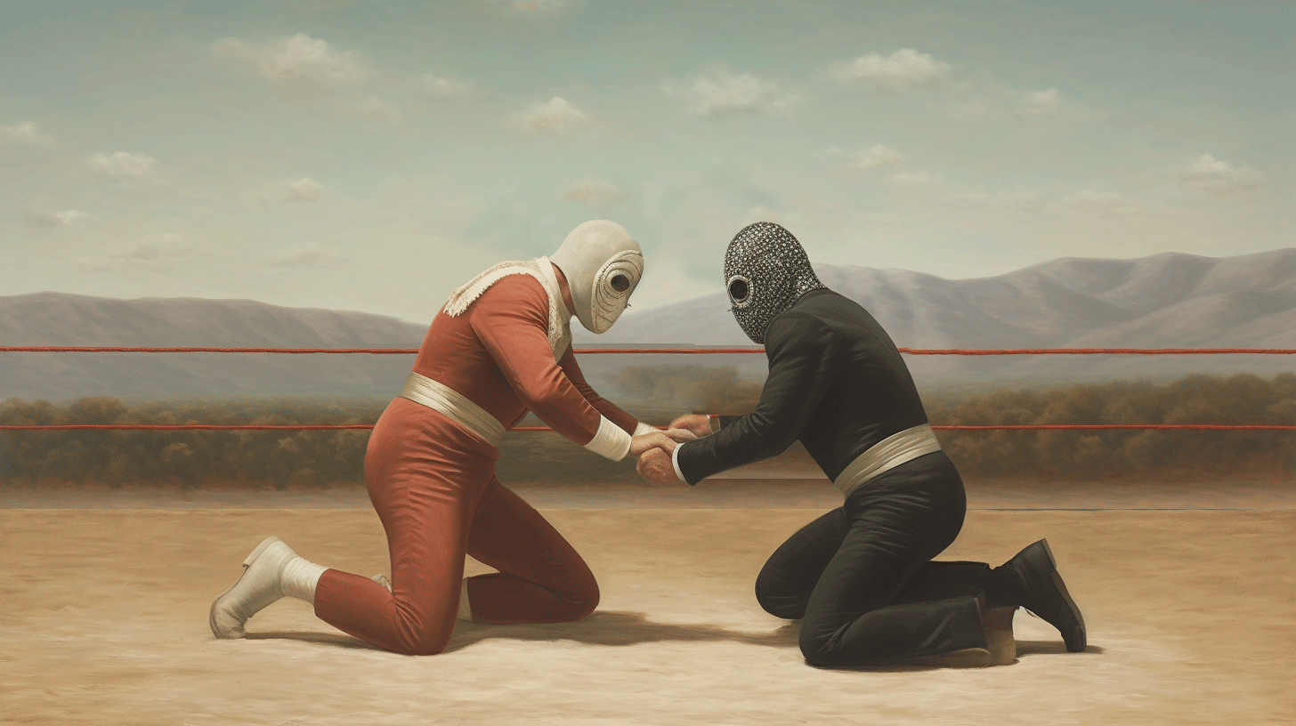 imagen ilustrativa dos luchadores