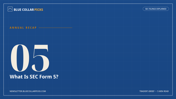 What is SEC Form 5 annual insider summary filing