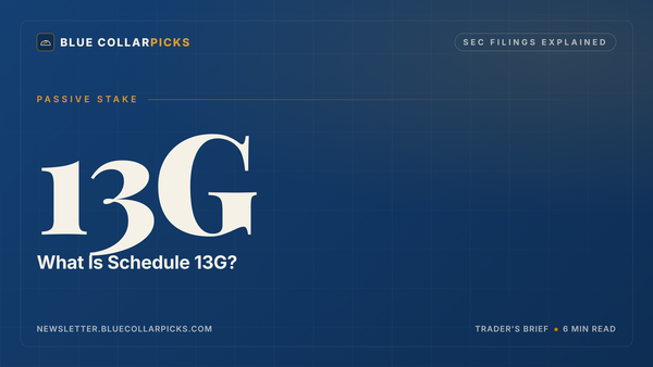 What Is Schedule 13G?