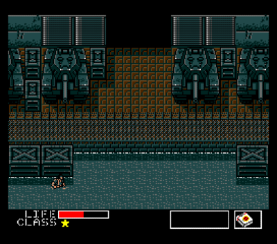 The opening moments of Metal Gear, as Snake approaches Outer Heaven by water, carrying only a pack of cigarettes.