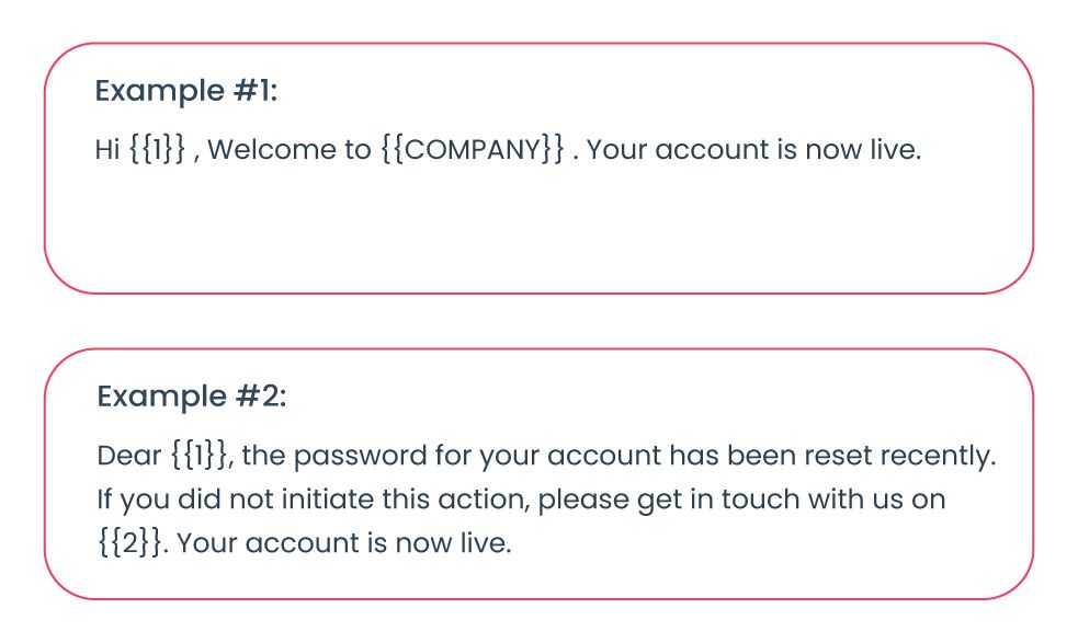Account update - WhatsApp message template example