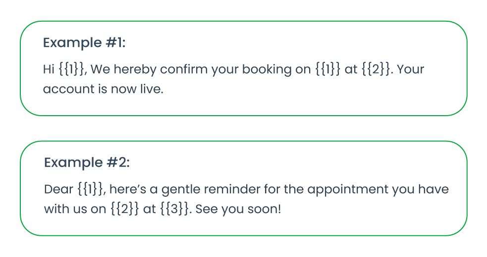 Appointment update - WhatsApp message template example