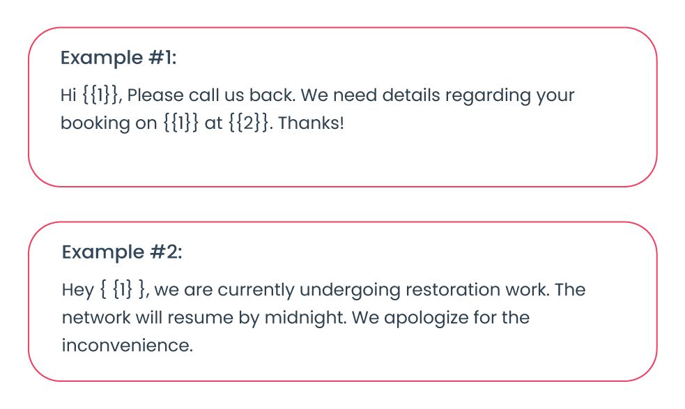 Issue resolution - WhatsApp message template example