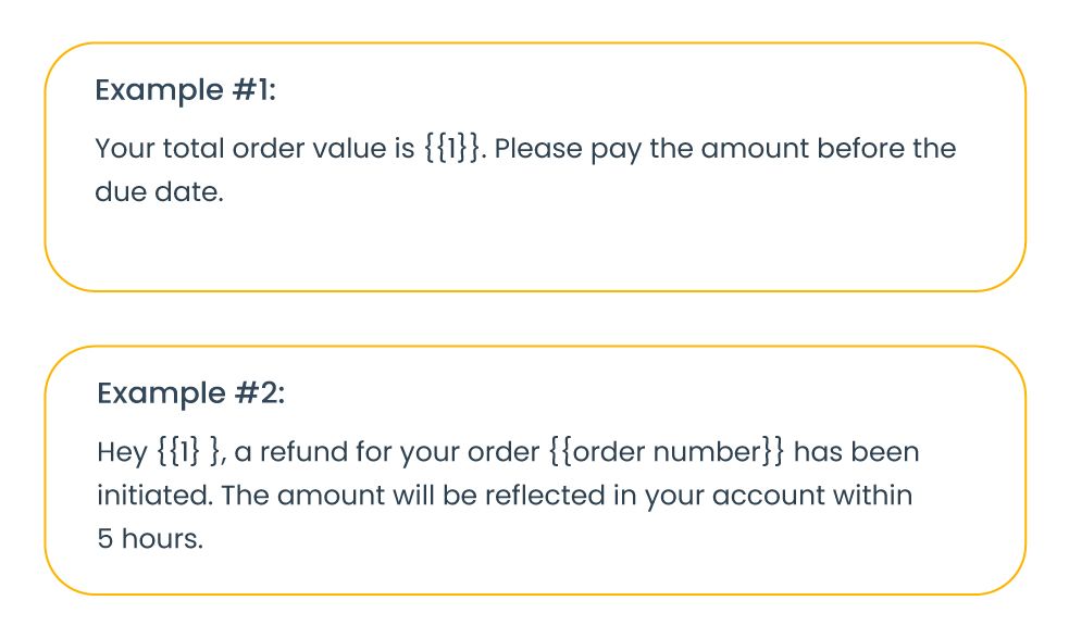 Payment update - WhatsApp message template example