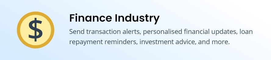 WhatsApp message templates for finance businesses