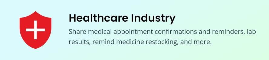 WhatsApp message templates for healthcare businesses