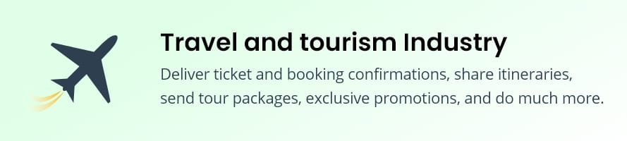 WhatsApp message templates for travel and tourism businesses