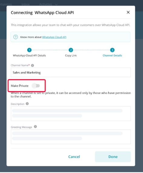 Channel access permissions