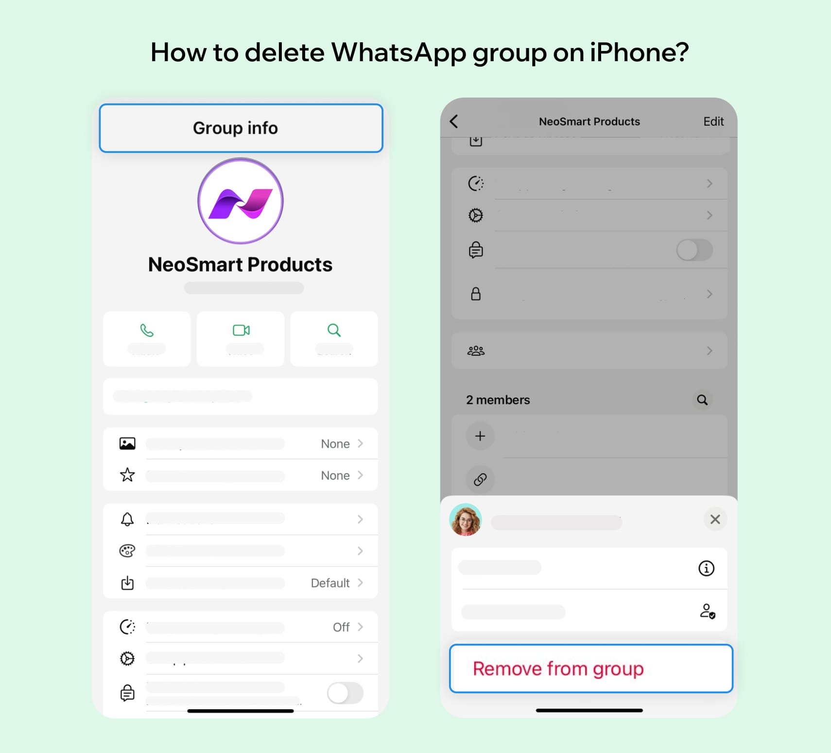 How to delete WhatsApp group on iPhone?