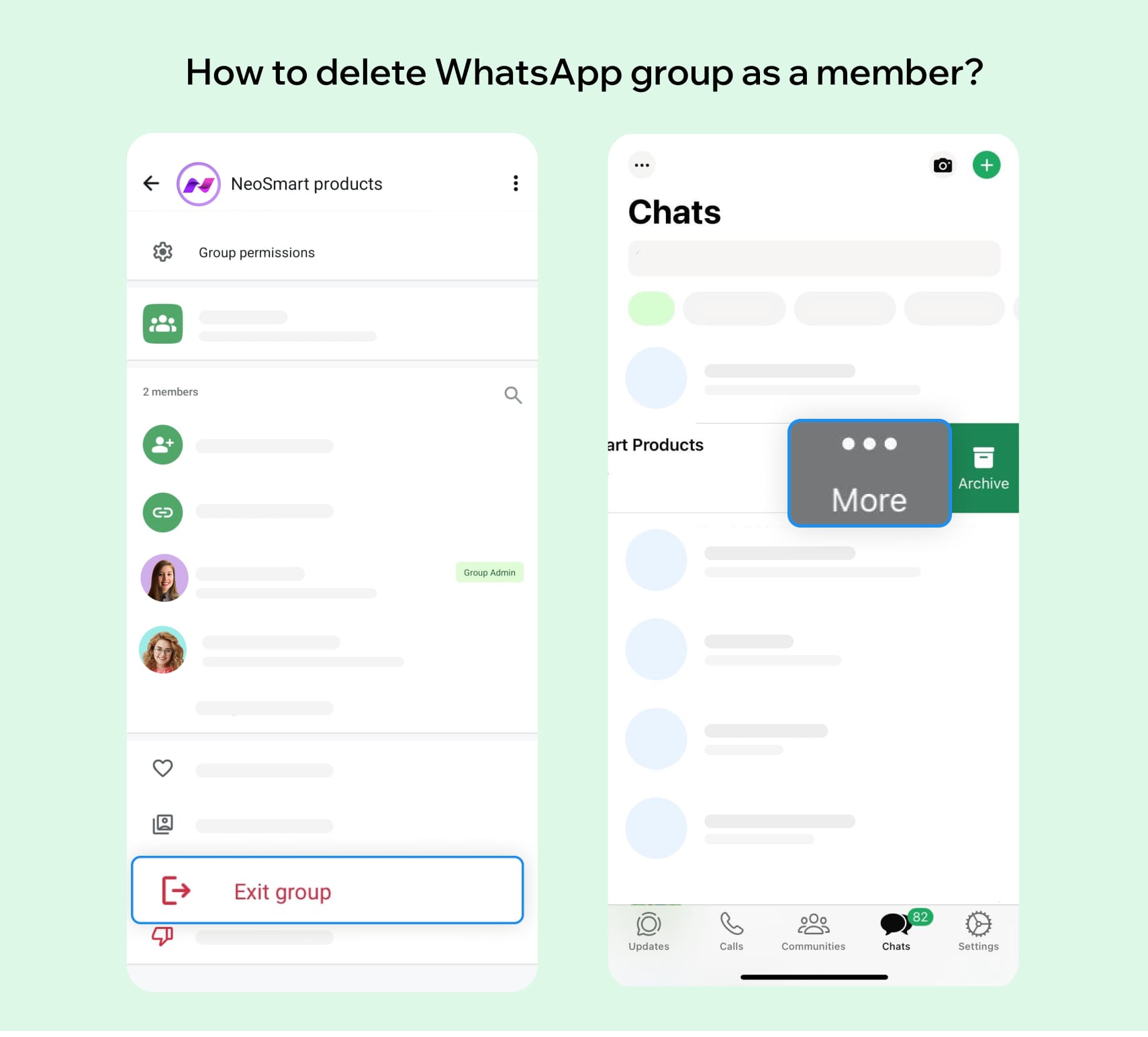 How to delete WhatsApp group as a member