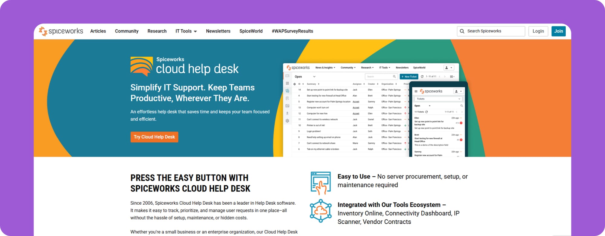 Spiceworks Help Desk — Free IT service ticket platform