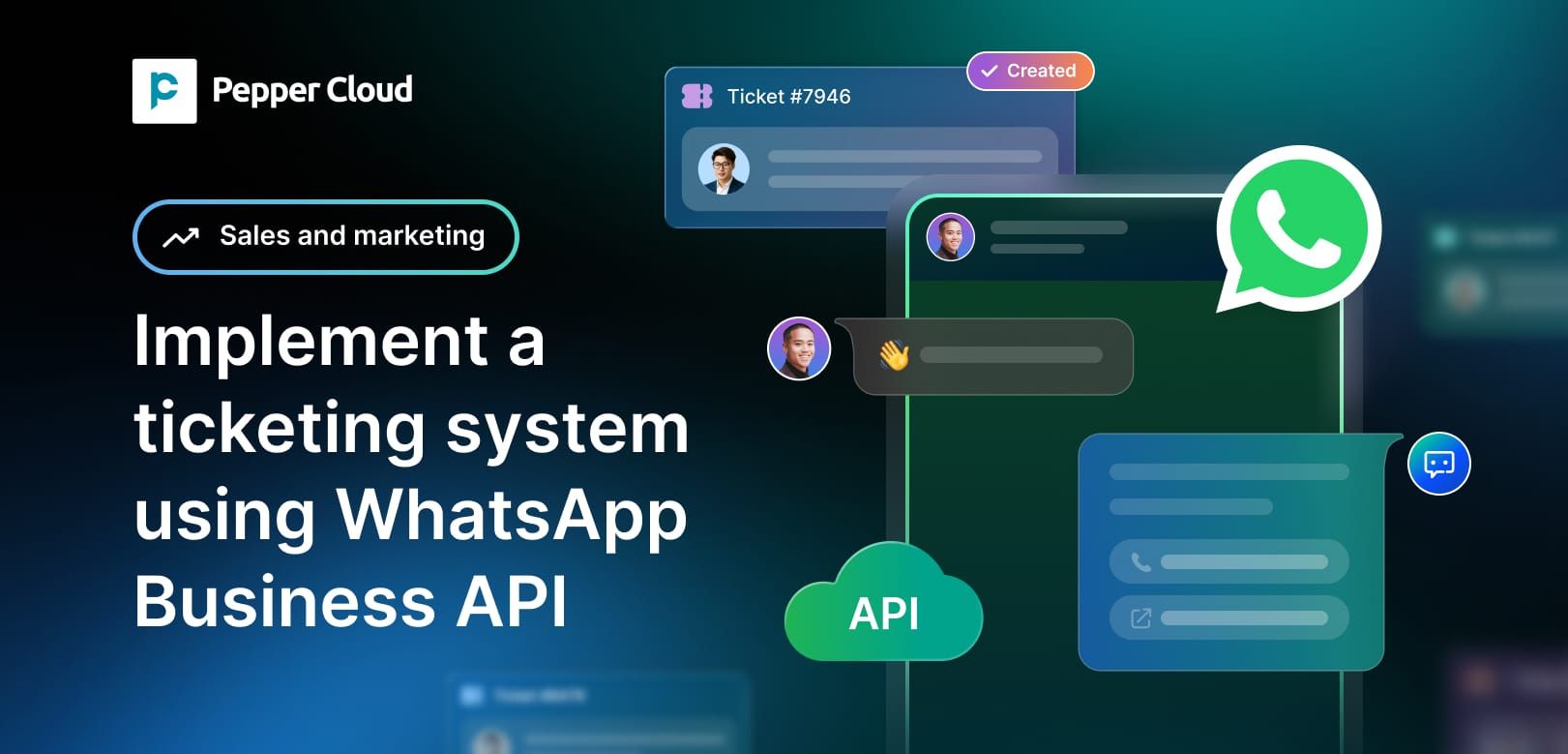 How to implement a ticketing system using WhatsApp Business API