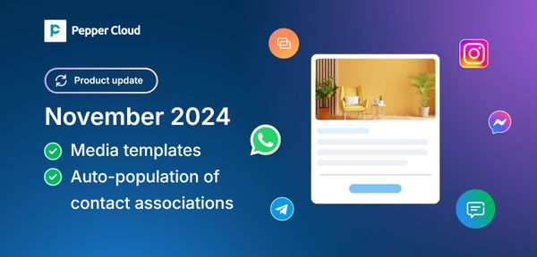 Rich-media templates and auto-population of contact associations