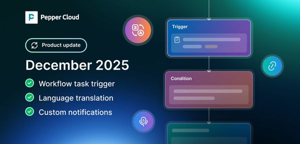 Task workflow triggers, language translation, and other feature