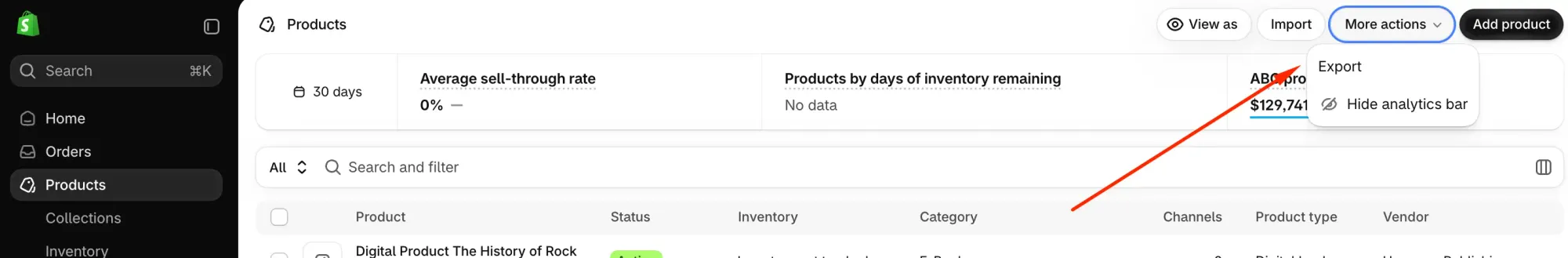 Export CSV (Shopify)