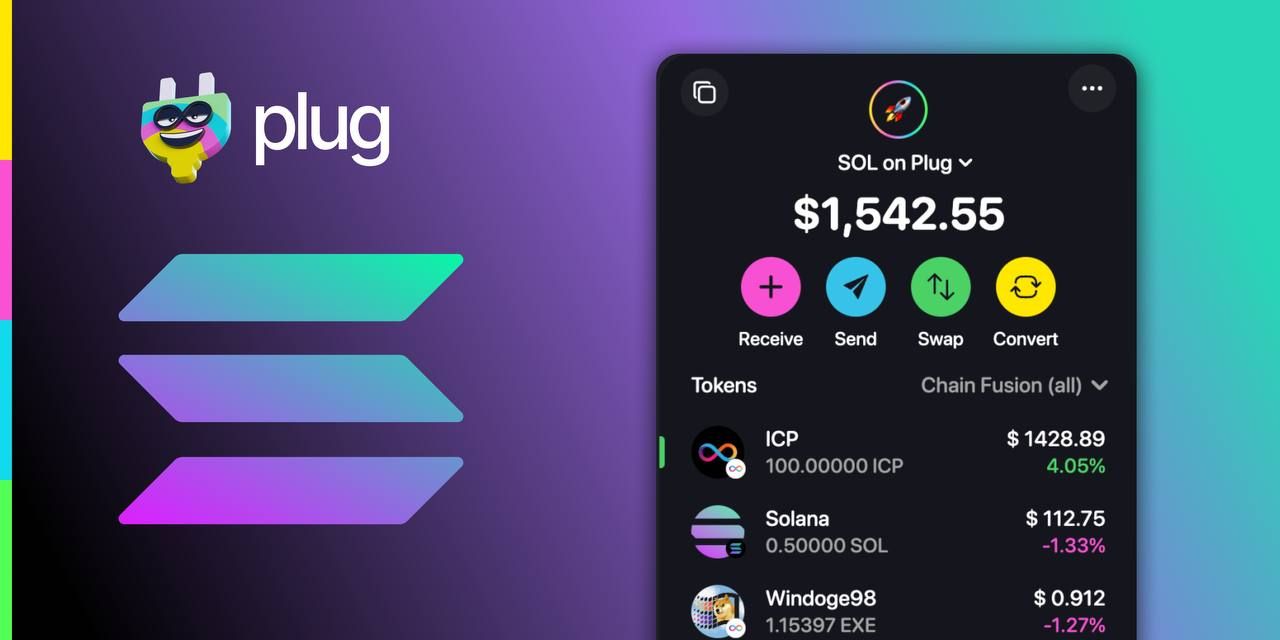 Plug Wallet Integrates Native Solana (SOL) with Chainfusion Technology