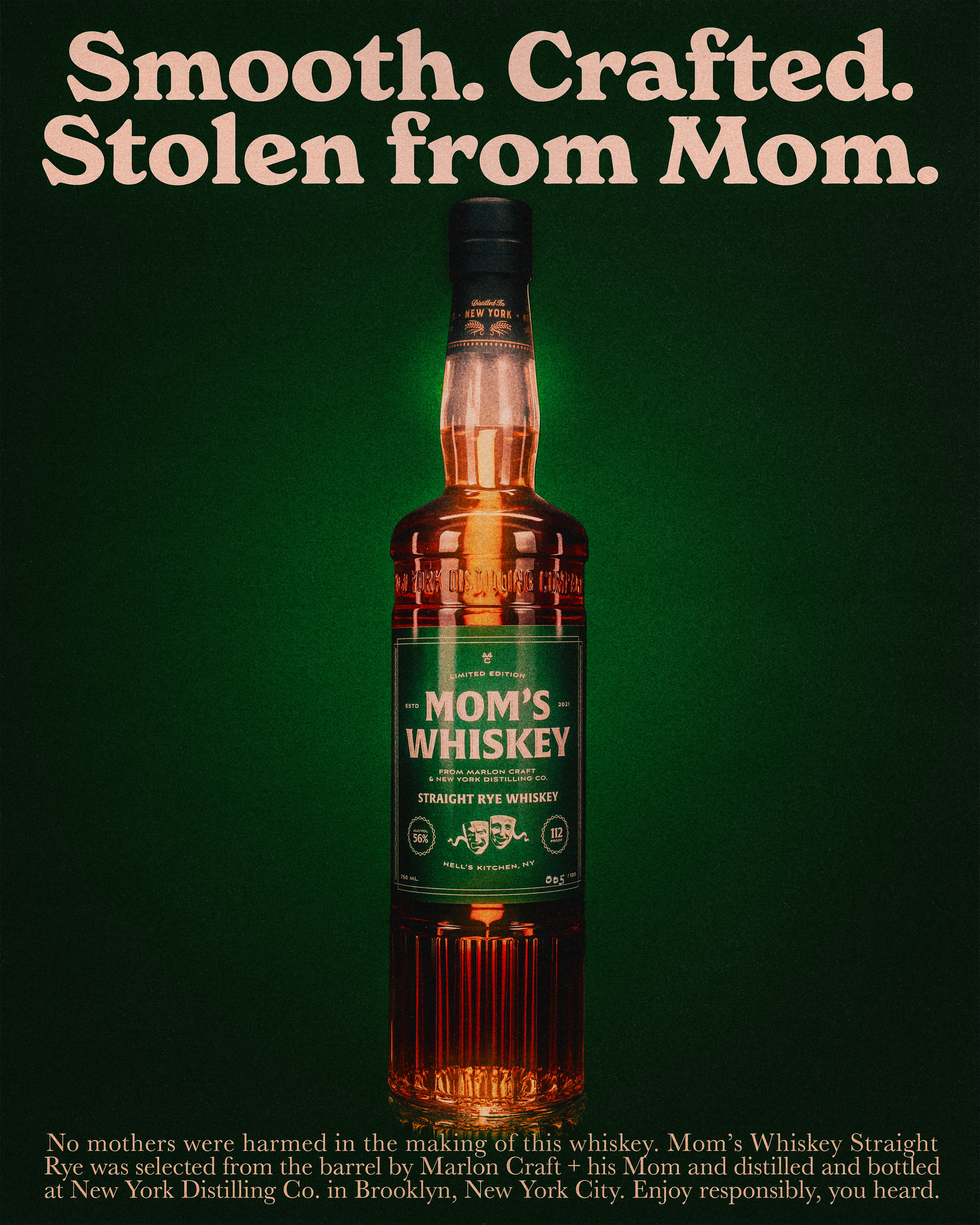MOM'S WHISKEY NEW BATCH ON SALE FRIDAY..