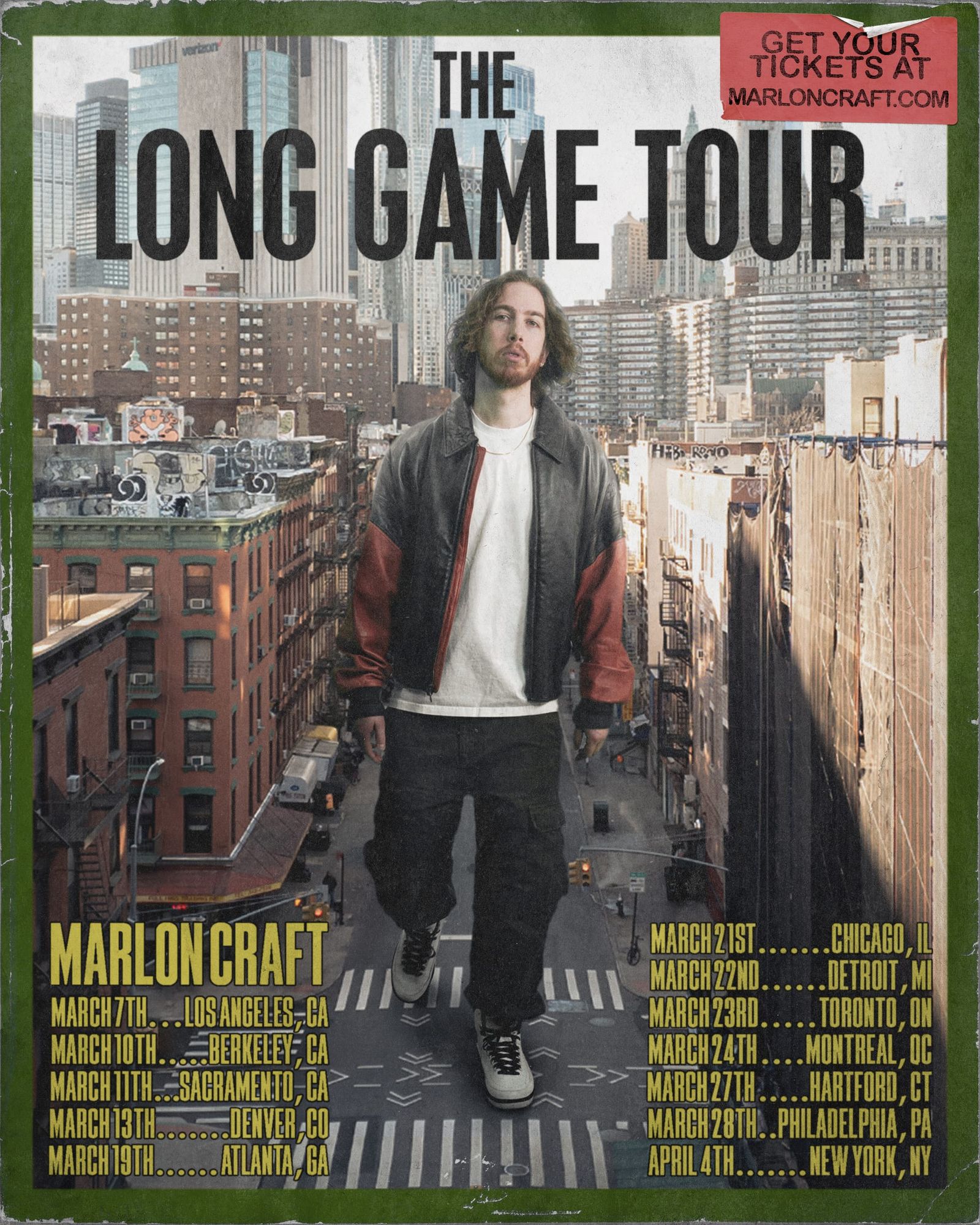 MARLON CRAFT TOUR STARTS IN TWO DAYS