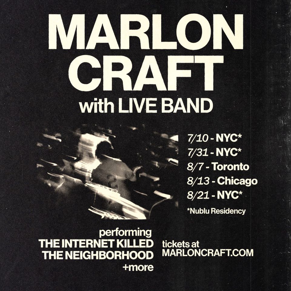 Marlon Craft with Live Band: Tickets available Tomorrow 6/5 12pm local time