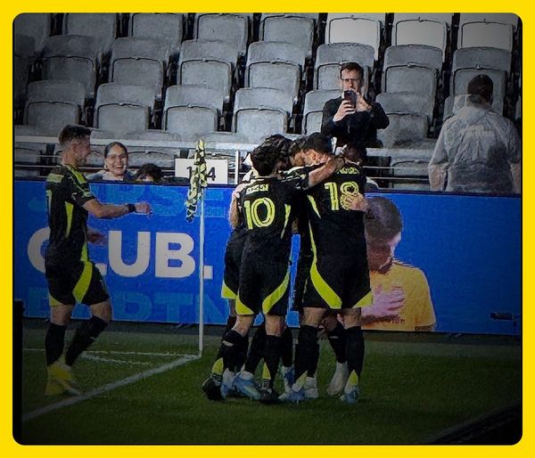 Gazdag scores a goal! Down goes Frazier! Oh, the humanity!