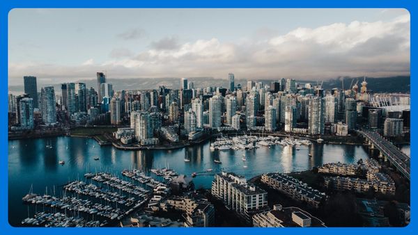Skyline of the city of Vancouver, B.C.