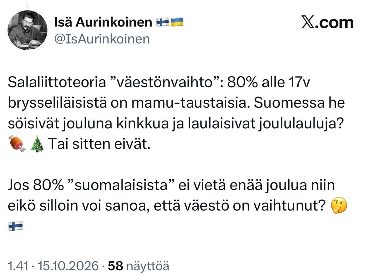 Miksi suomalaisuutta mitataan ihonvärillä ja uskonnolla eikä kulttuurilla?
