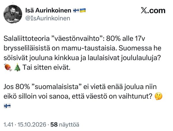 Miksi suomalaisuutta mitataan ihonvärillä ja uskonnolla eikä kulttuurilla?