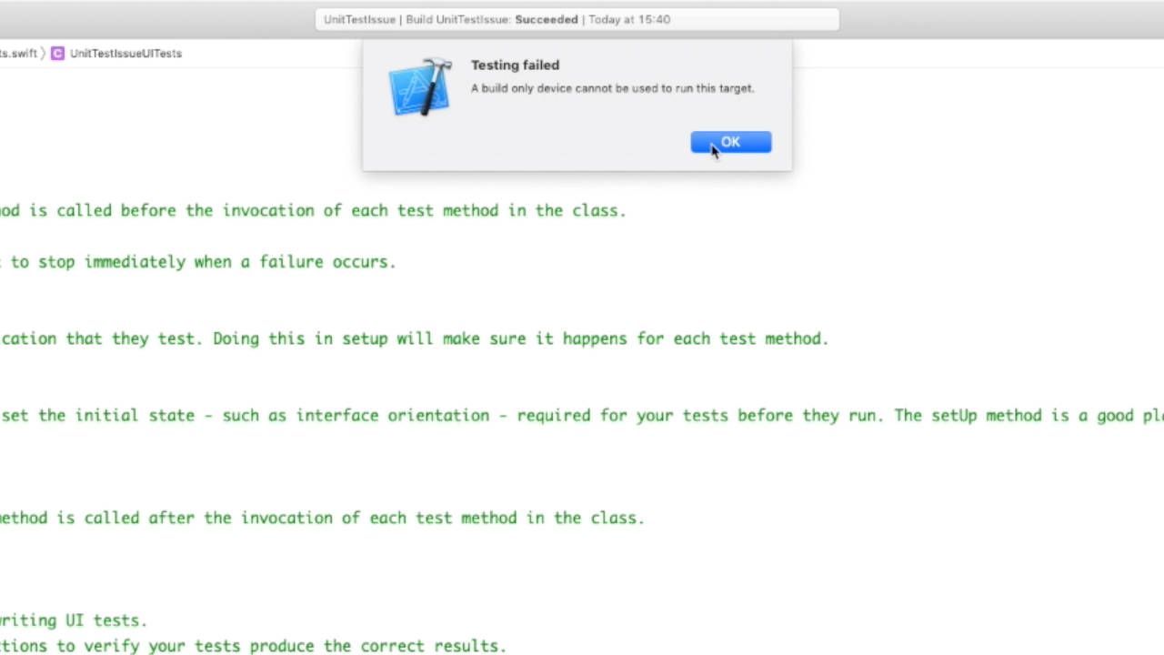 Easily fix "build only device cannot be used to run this target"