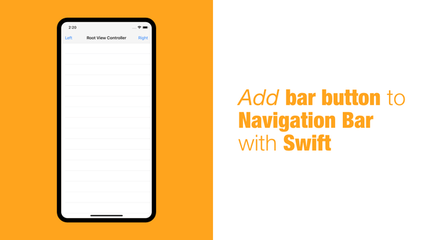 Add bar button to Navigation Bar with Swift