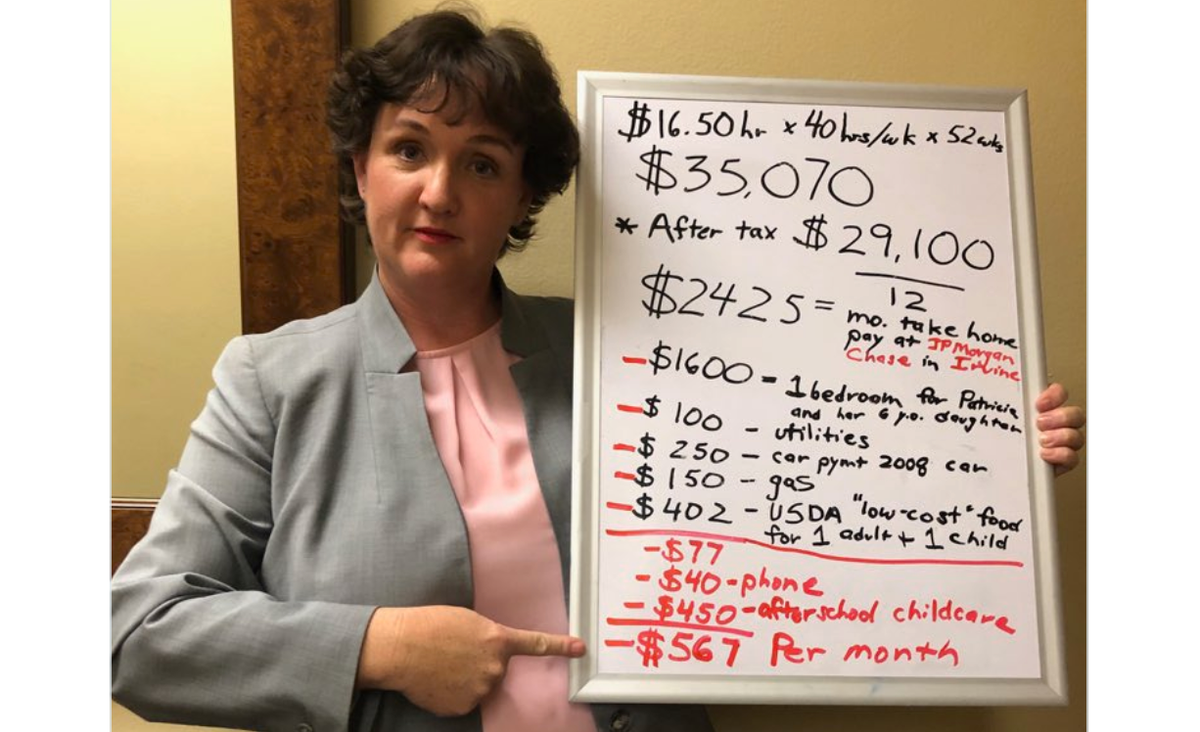 CEO unable to explain how one of his low-paid employees should budget her salary