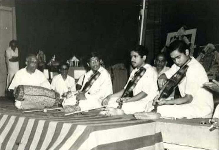 Violin Trio: L Vaidyanathan, L Subramaniam and L Shankar with Palghat Mani Iyer on mridangam.