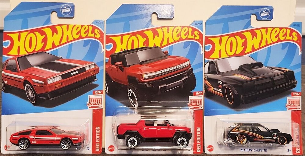 ホットウィール レッドエディションセット#10 #11 #12 - SET 2023 Hot Wheels Red Edition 10, 11, 12