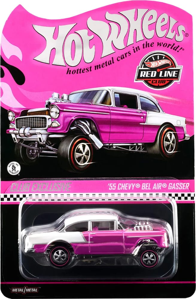 ホット ウィール RLC 55 シボレー ベルエア ガッサー ギャッサー ピンク 55 Chevy Bel Air Gasser - Red Line Club + Convention Cars