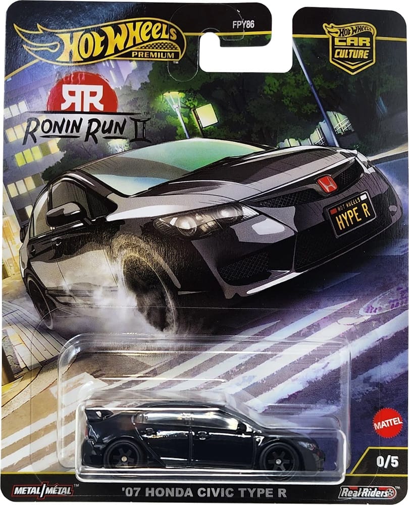 Hot Wheels RONIN RUN チェイスCIVIC Hot Wheels Premium Honda Civic Type R Chase Ronin Run 2025 | Frete