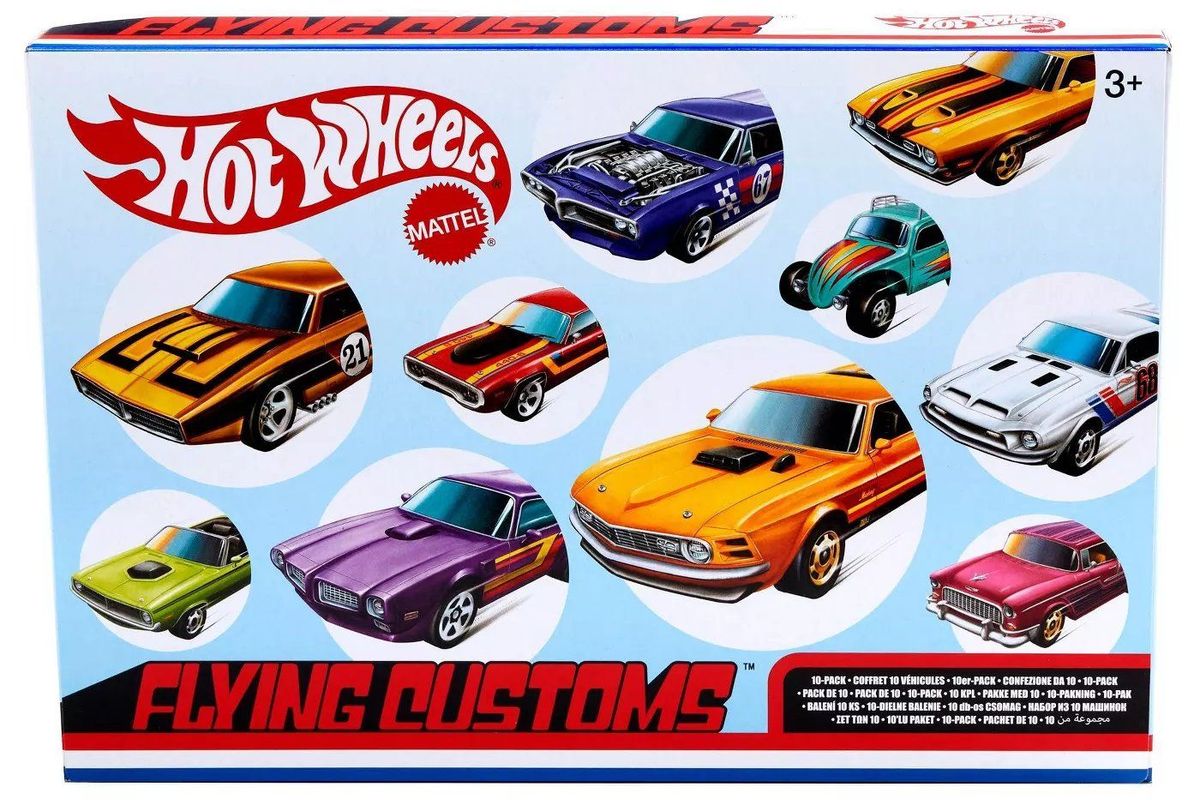 Hot Wheels Flying Customs Retro Vehicle 10-Pack