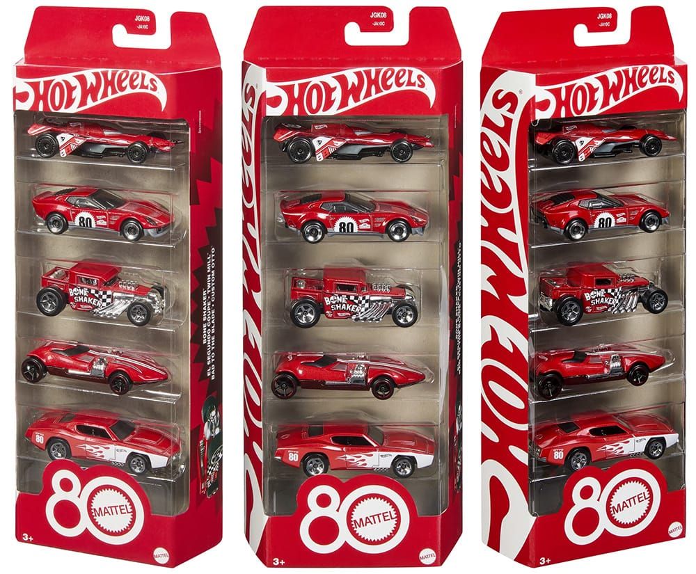 Mattel 80th Anniversary Hot Wheels 5-Pack