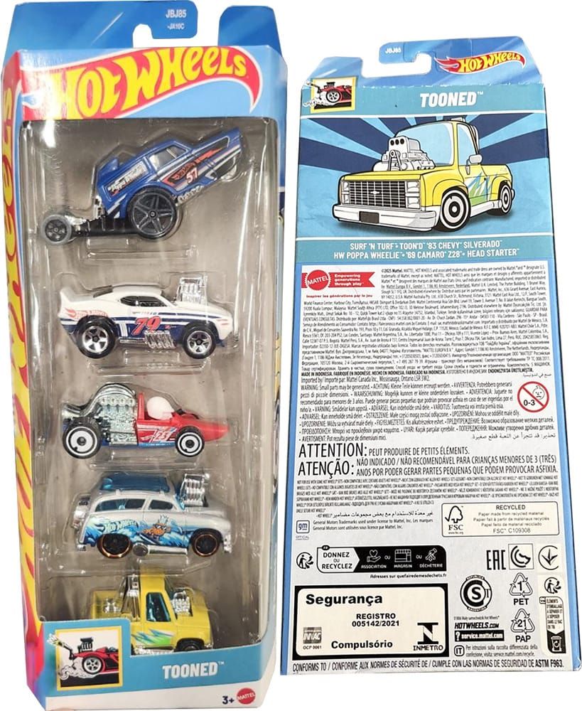 Hot Wheels 2025 Tooned 5-Pack