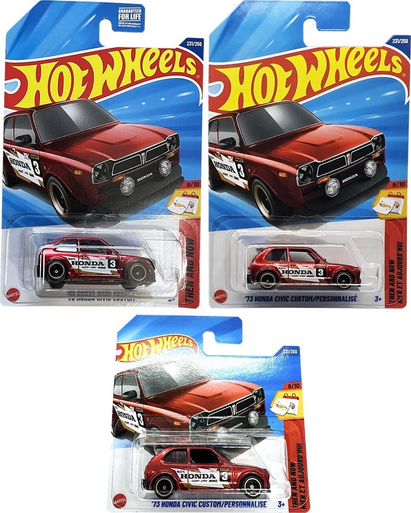 ’73 Honda Civic Custom - Hot Wheels 2025 Super T-Hunt - US, Int. & Short Card