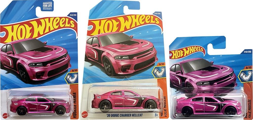 ’20 Dodge Charger Hellcat - Hot Wheels 2025 Super T-Hunt - US, Int. & Short Card