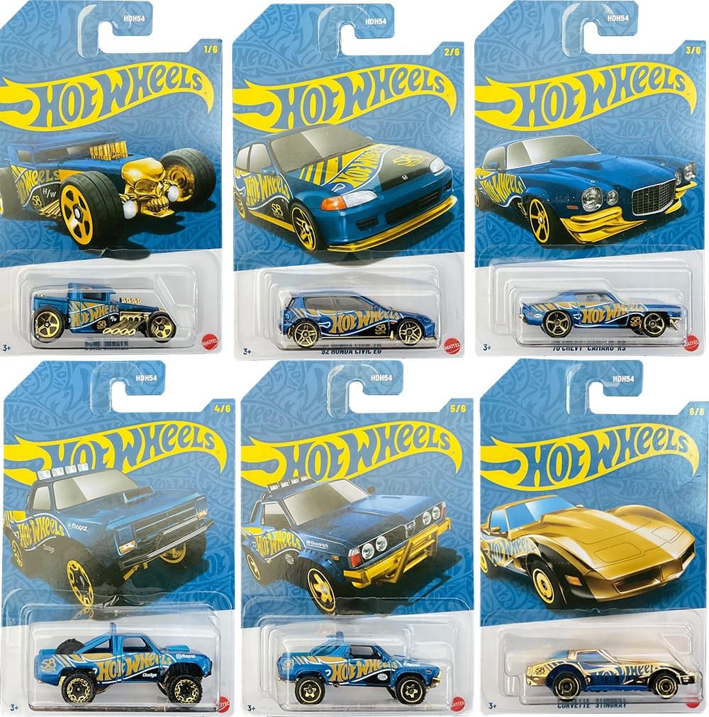 Hot Wheels 58th Anniversary Series - Mix 1 - Blue & Gold