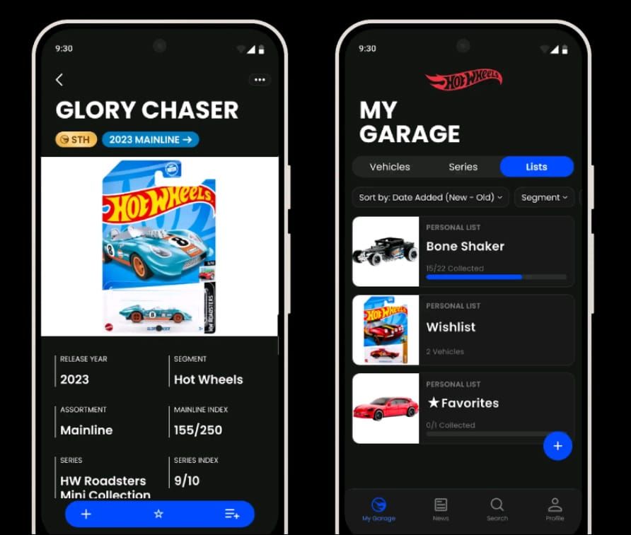 Hot Wheels Showcase - Collection App
