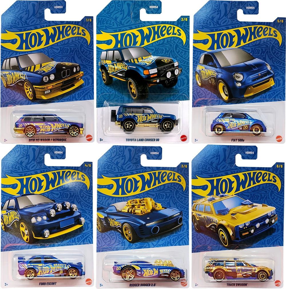 Hot Wheels 58th Anniversary Series - Mix 2 - Blue & Gold
