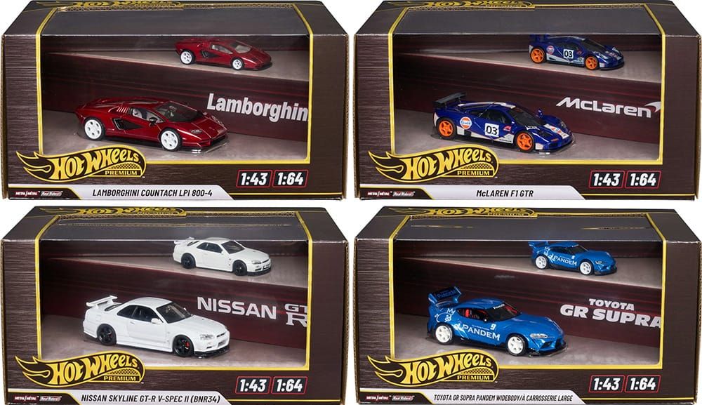 2026 Hot Wheels Premium 1:43 & 1:64 Dual Scale 2-Packs