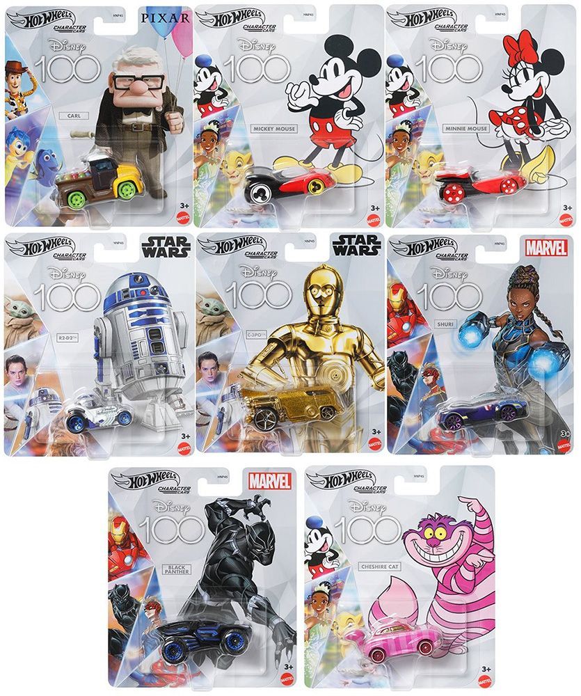 Hot Wheels Disney 100th Character Cars - Mix C