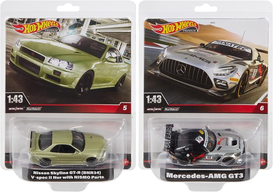 Hot Wheels 1:43 Nissan Skyline GT-R & Mercedes-AMG GT3