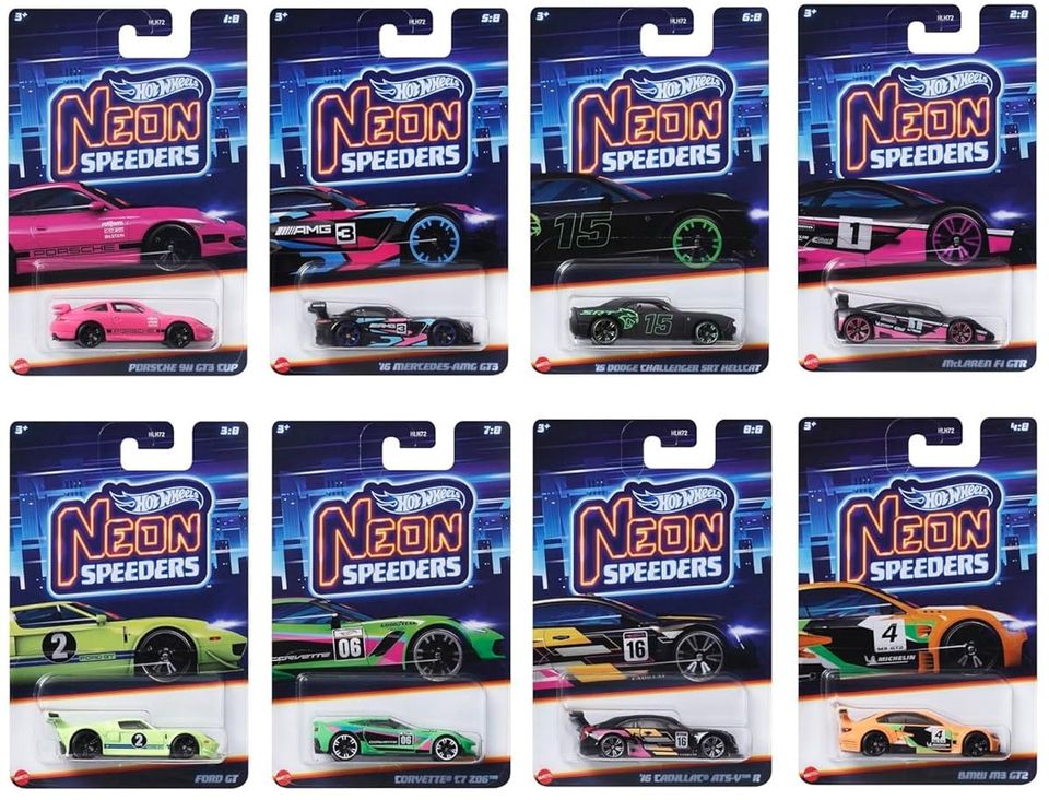 Hot Wheels 2024 Neon Speeders - Mix 2