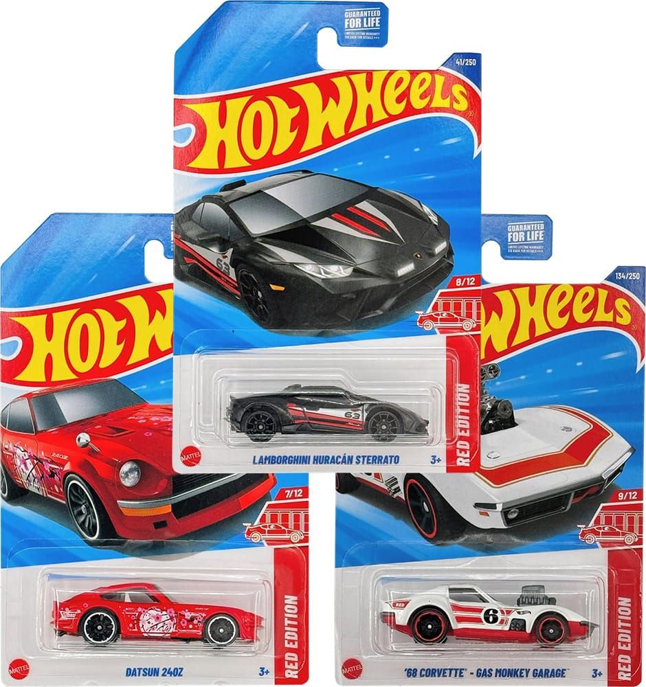 2025 Hot Wheels Red Edition 7, 8, 9